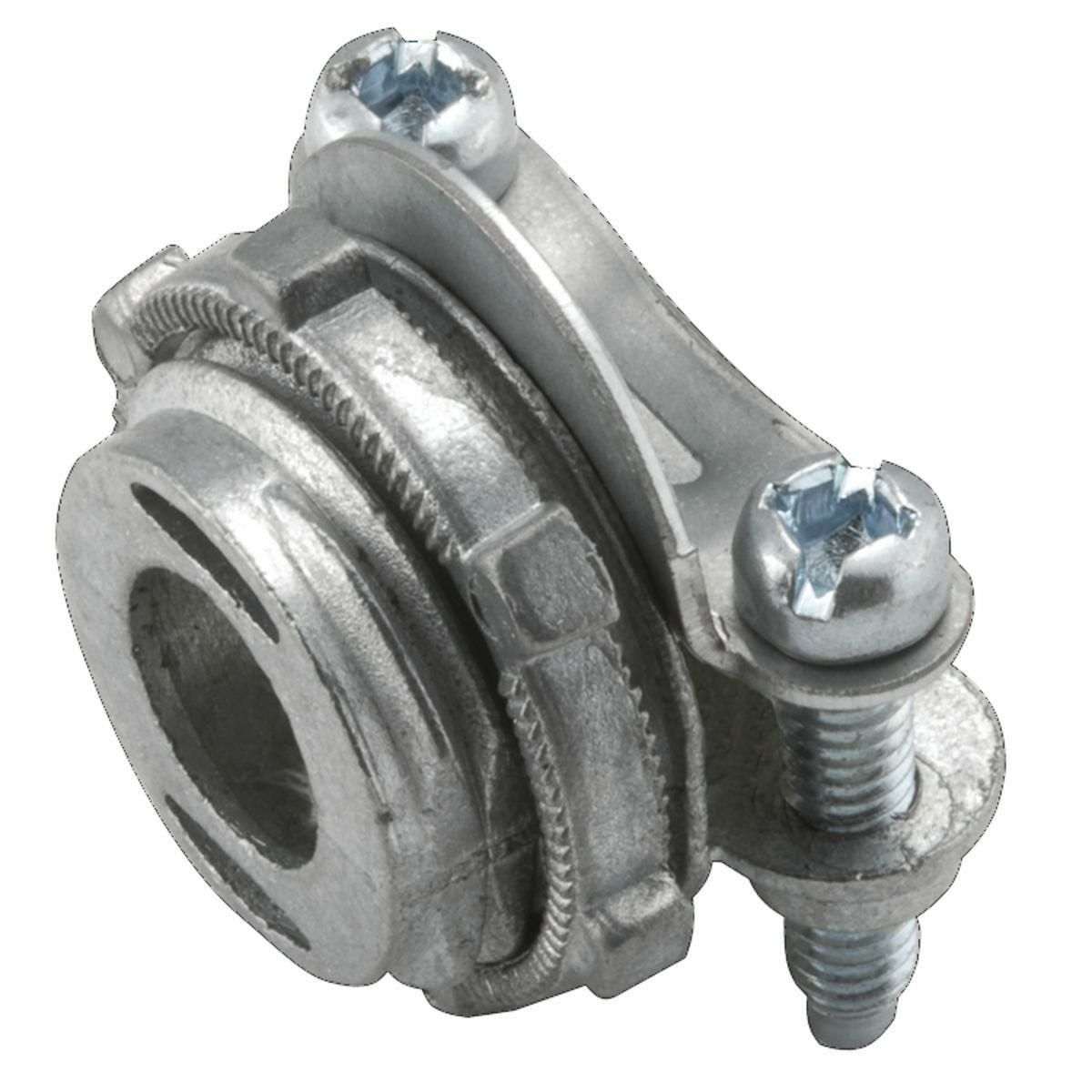2661 Cable Connector, 3/8 in Trade, 3/8 in Cable Openings, Die Cast Zinc