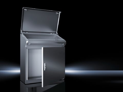 2685600 TP Series 1-Piece Console Enclosure, 1000 mm W x 480 mm D x 960 mm H, NEMA 12/IP55, Stainless Steel