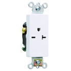Heavy-Duty Decorator Spec Grade Single Receptacle Back and, Side Wire 20amp 250volt White