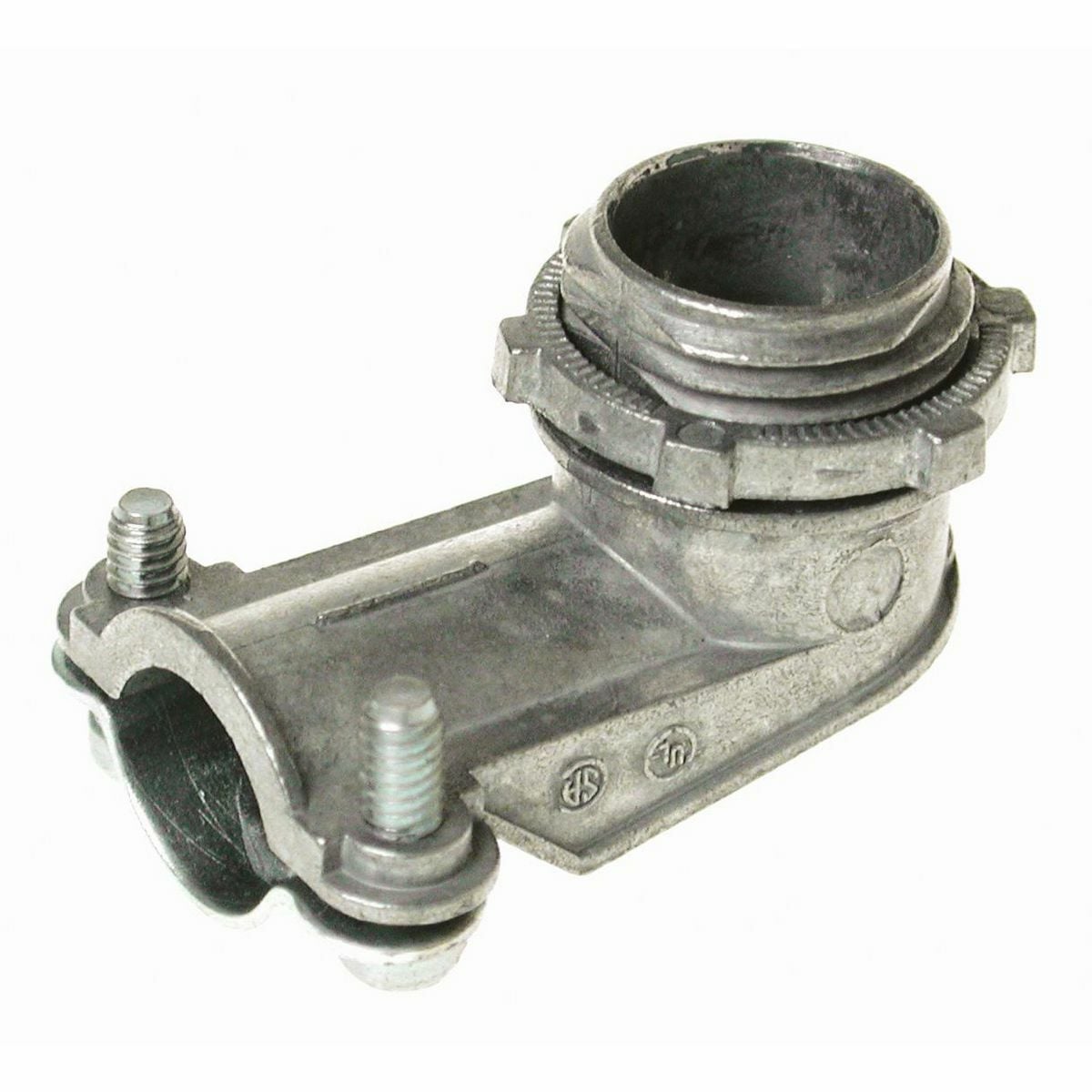 2691 Non-Insulated Squeeze Conduit Connector, 3/8 in Trade, 19/32 in Cable Openings, For Use With FMC, Die Cast Zinc