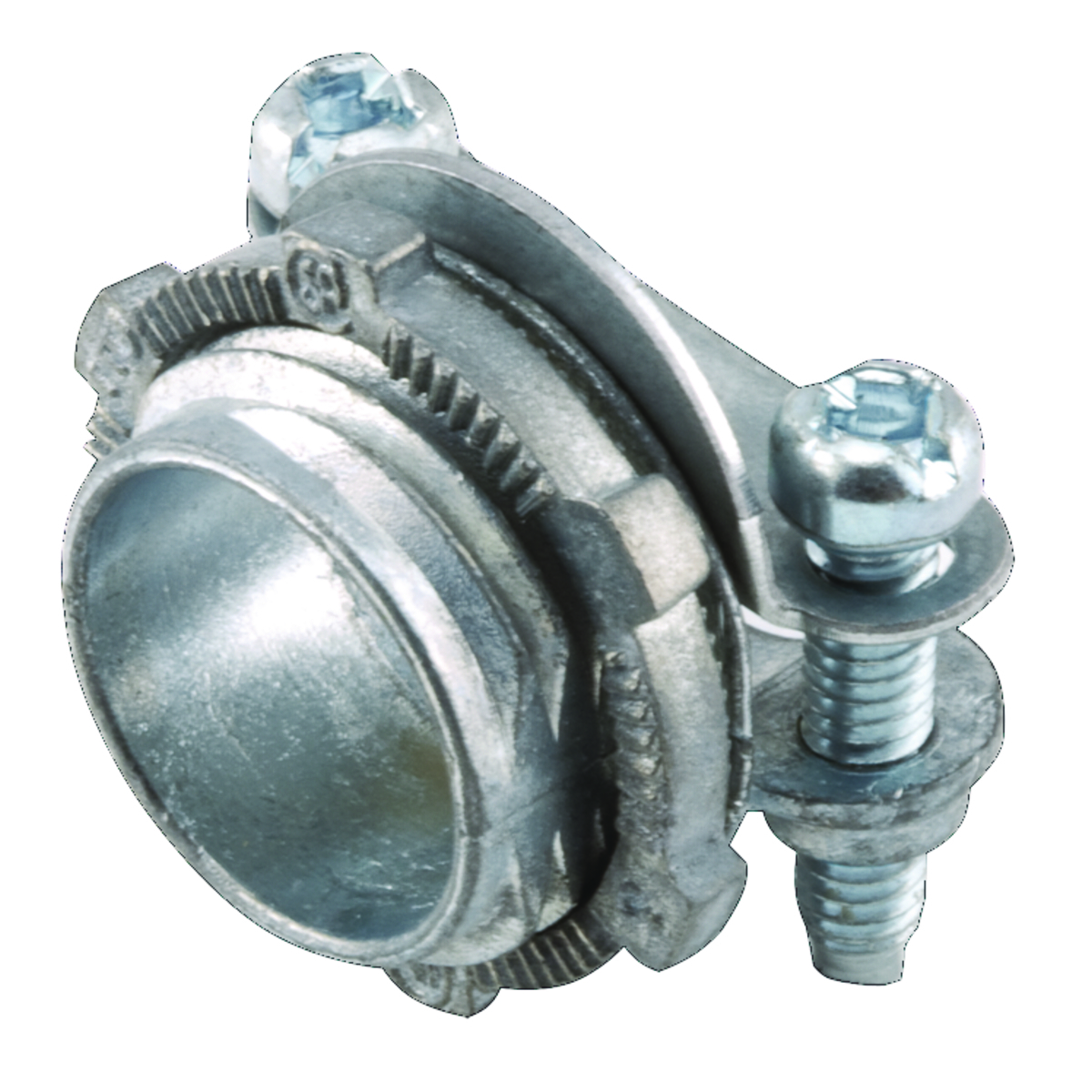 2711 Non-Metallic Sheathed Squeeze Cable Connector, 1/2 in Trade, 5/8 in Cable Openings, Die Cast Zinc
