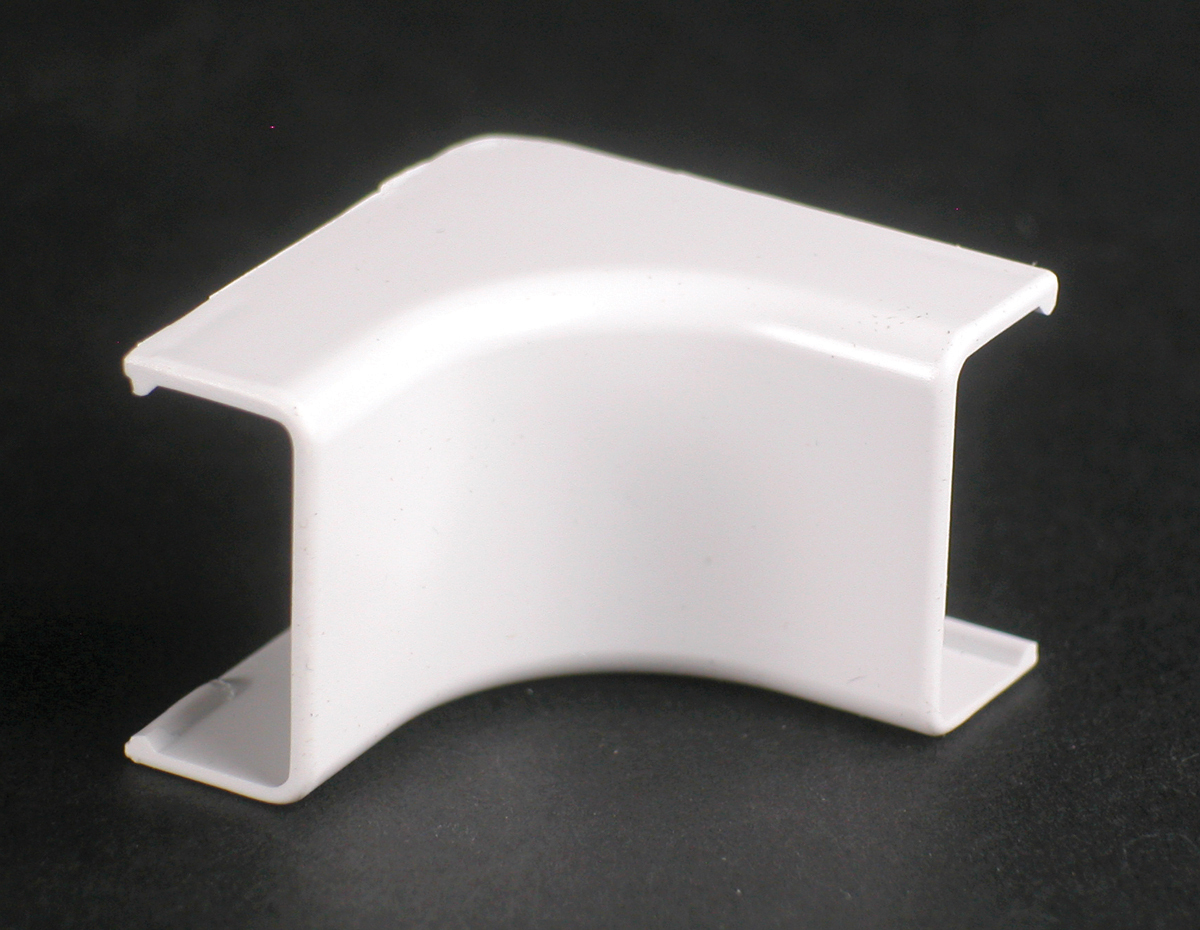 Single-Channel Uniduct 2700 Series Internal Elbow Fitting; 1-1/4 Inch Length x 3/4 Inch Width Ivory, Nonmetallic