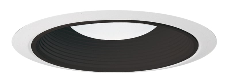 28 BWH 28 Series Downlight Ultra Baffle Trim, 7-5/8 in OD, Incandescent Lamp, For Use With IC2, TC2, IC22, IC23, ICPL, PL613, PL618, ICPL626, PL642, APT2 Series Housing