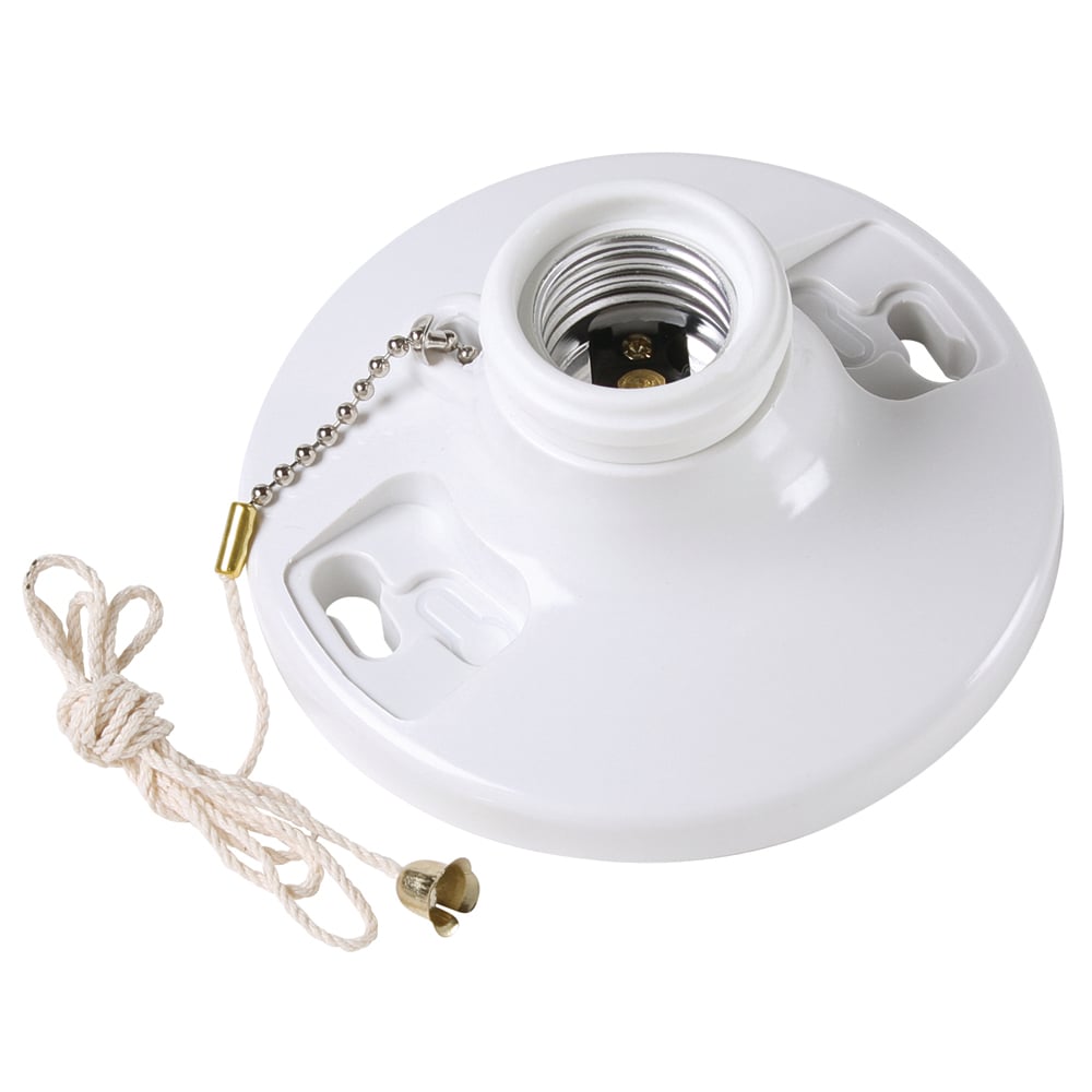 280WH6 Medium Base Lampholder, White