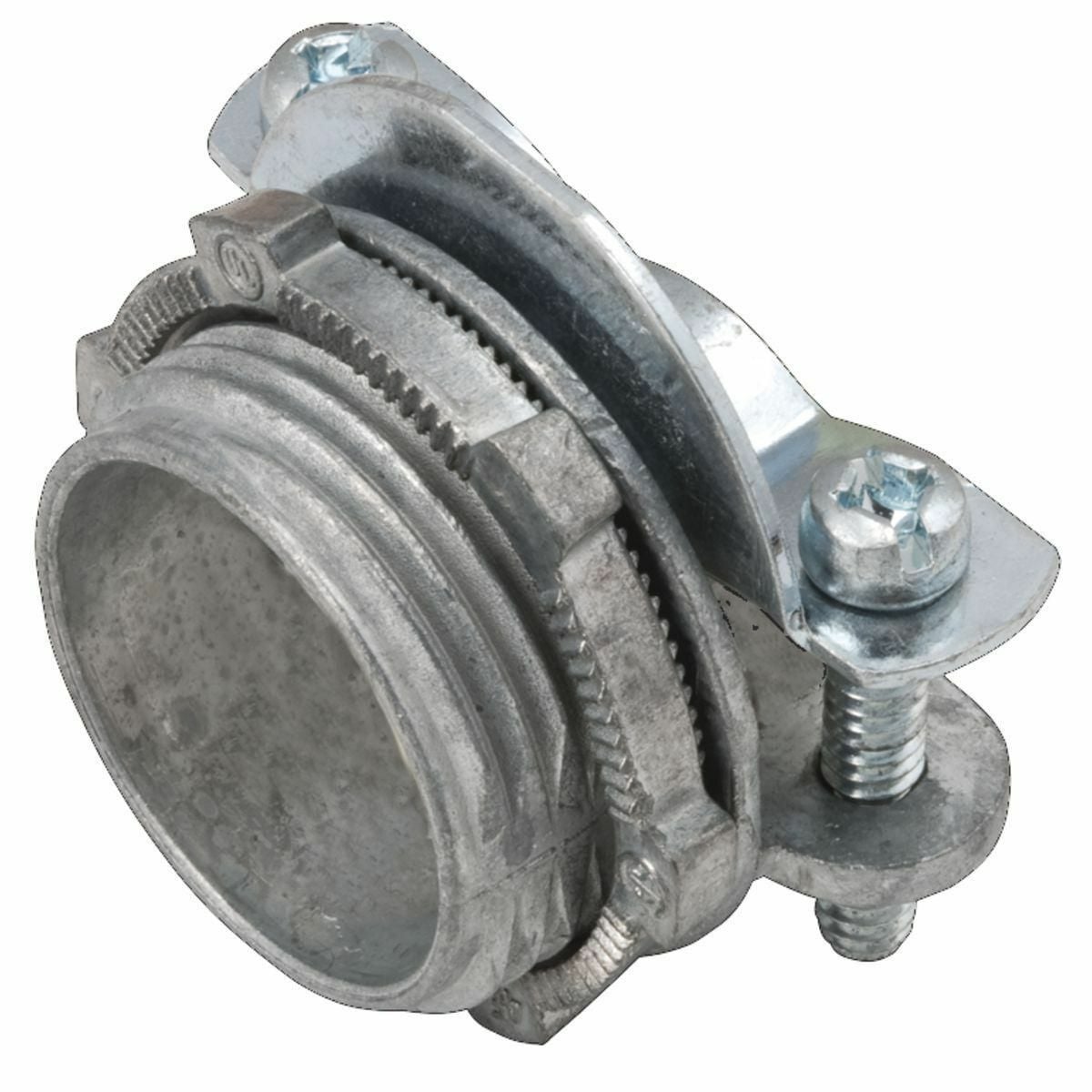 2863 Non-Watertight Service Entrance Cable Connector, 3/4 in Knockout,) 10 AWG Conductor, Die Cast Zinc