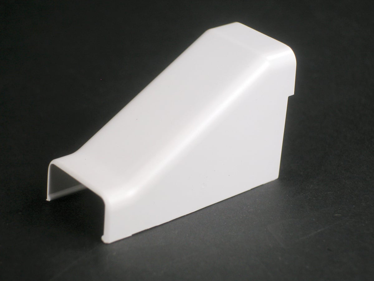 Single-Channel Uniduct 2800 Series Drop Ceiling Connector Fitting; 2-3/8 Inch Length x 1 Inch Width x 1-9/16 Inch Height, Ivory, Nonmetallic