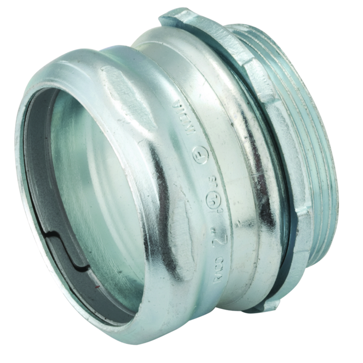 2940 Non-Insulated Compression Connector, 2-1/2 in Trade, For Use With EMT Conduit, Steel, Electro-Plated Zinc