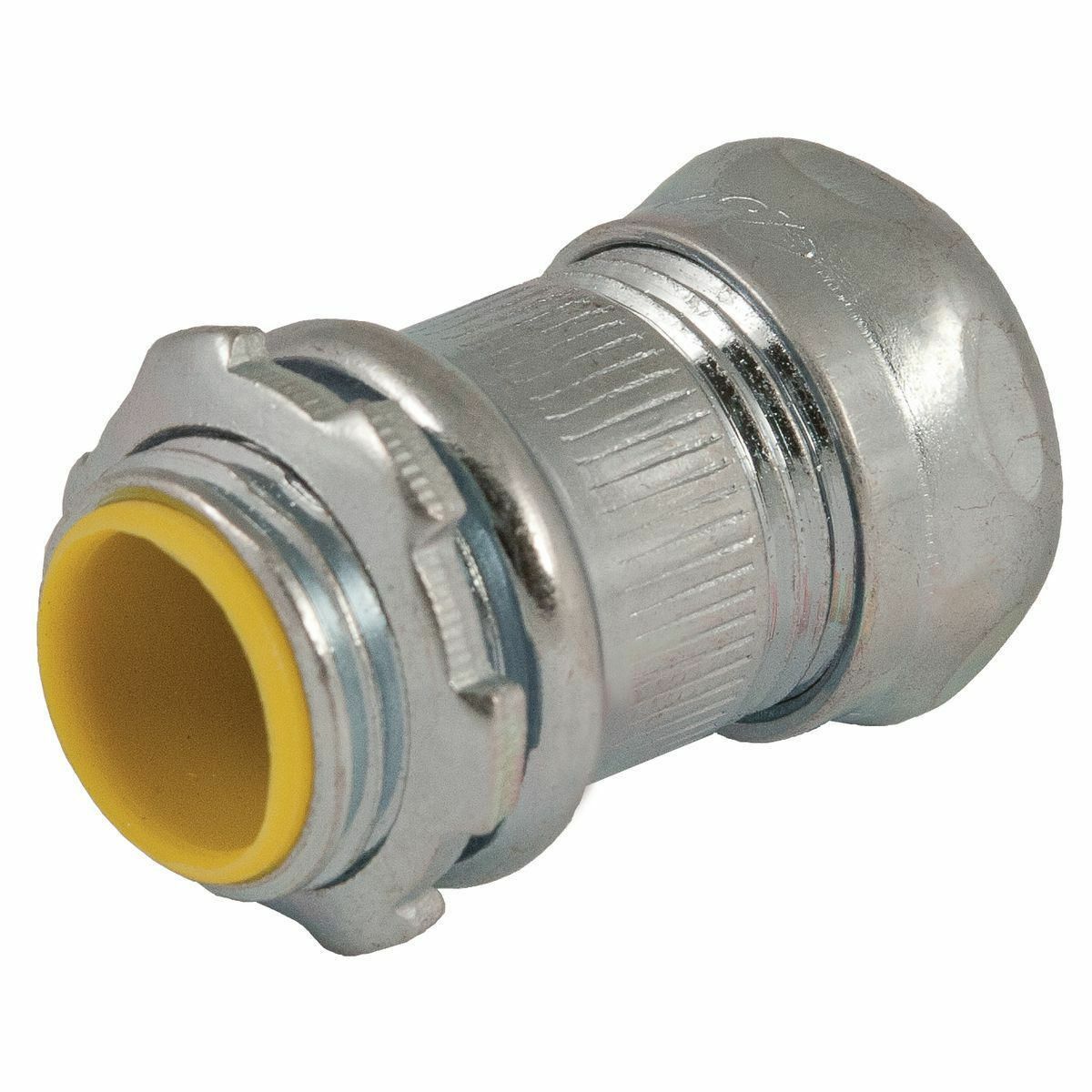 2962 Insulated Compression Connector, 3 in Trade, For Use With EMT Conduit, Steel, Electro-Plated Zinc