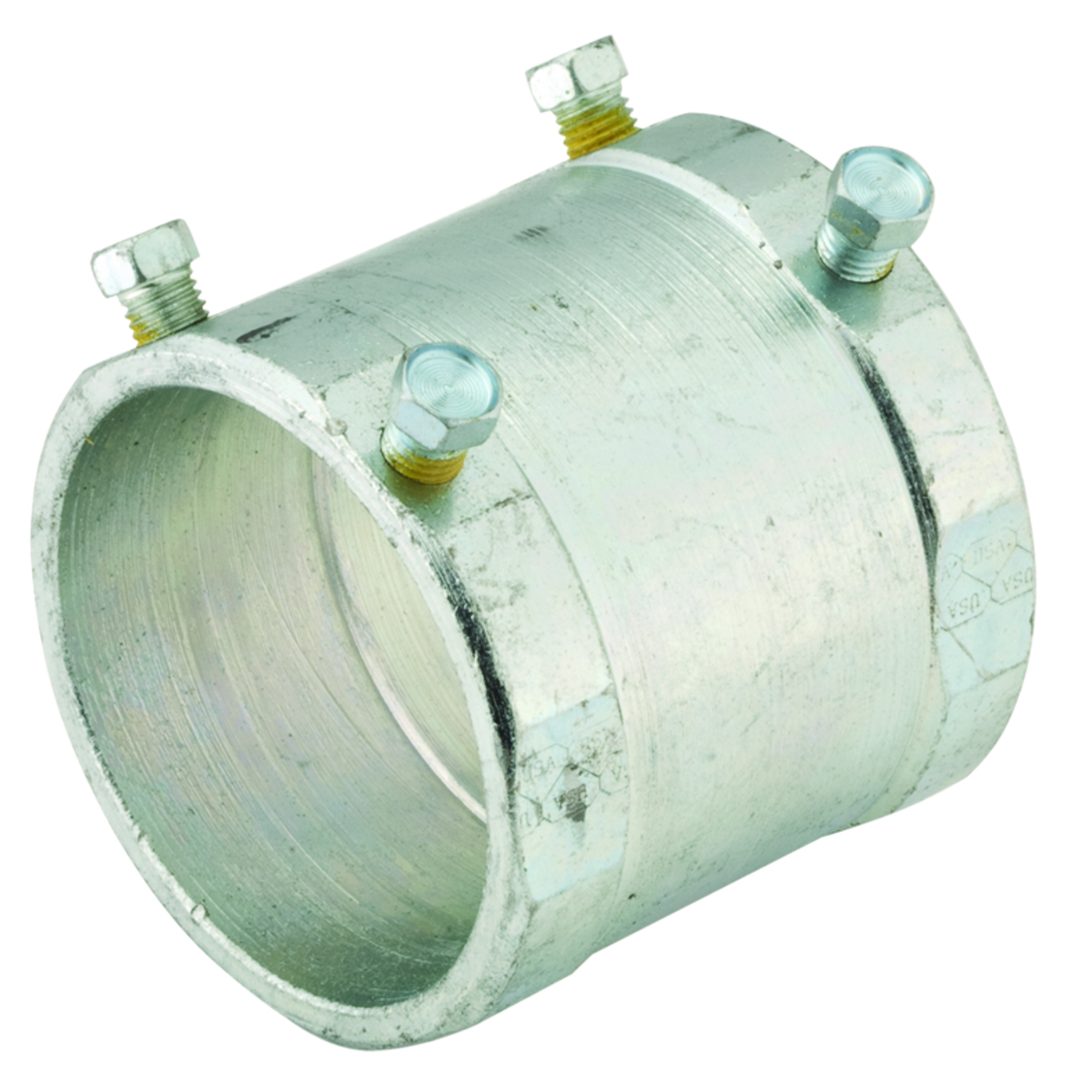 3028 Setscrew Conduit Coupling, 2 in, For Use With IMC/Rigid Conduit, Steel, Electro-Plated Zinc