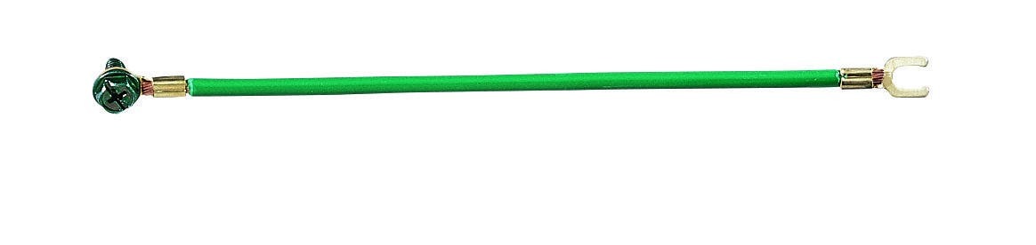 30-3284 Grounding Tail, 12 AWG Stranded Wire, 8 in L, Fork/Ring Terminal