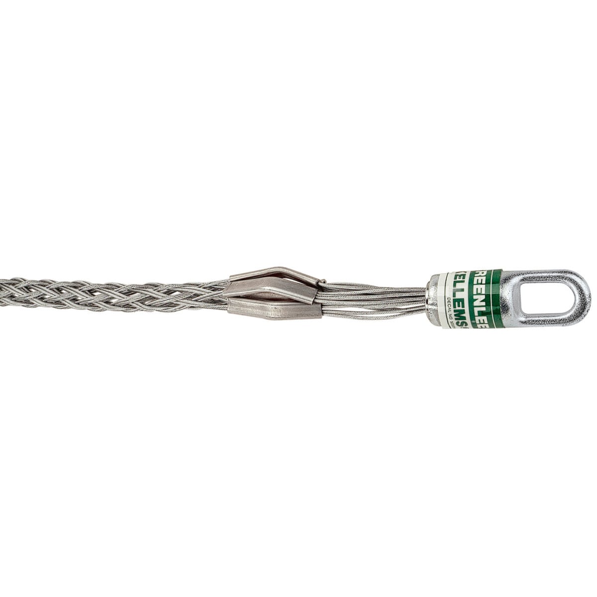 30442 Closed Mesh K-Basket Cable Pulling Grip, 0.5 to 0.61 in Cable, 16 in L Mesh, 7/8 in Dia Eye, 1120 lb Load, Galvanized Steel