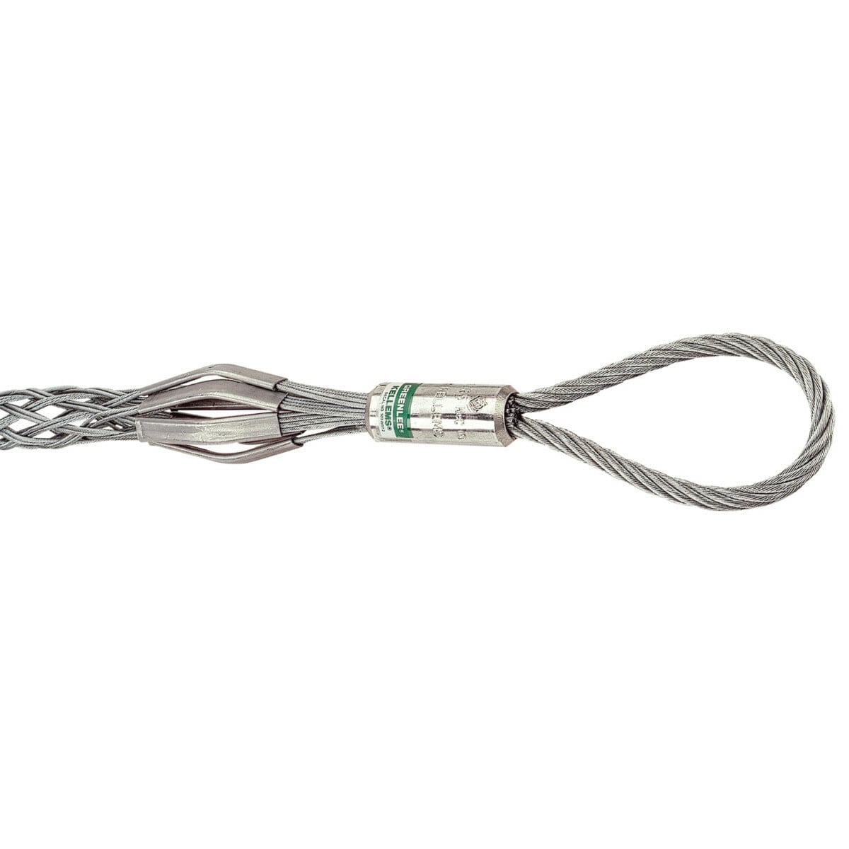 30564 Short T-Basket Type Cable Pulling Grip, 1 to 1.49 in, 24 in L Mesh, 1920 lb, Galvanized Steel Mesh