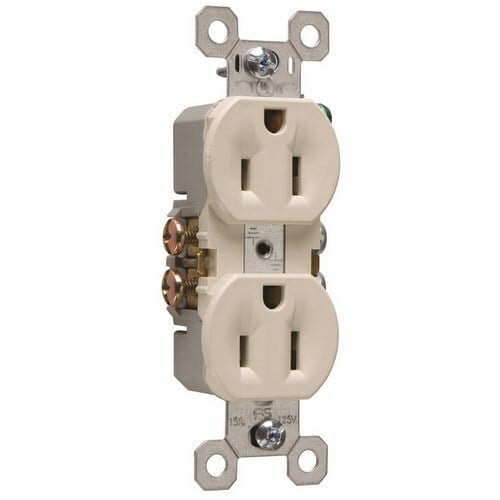 3232LA Trademaster 15 Amp/125V Duplex Receptacle, Light Almond