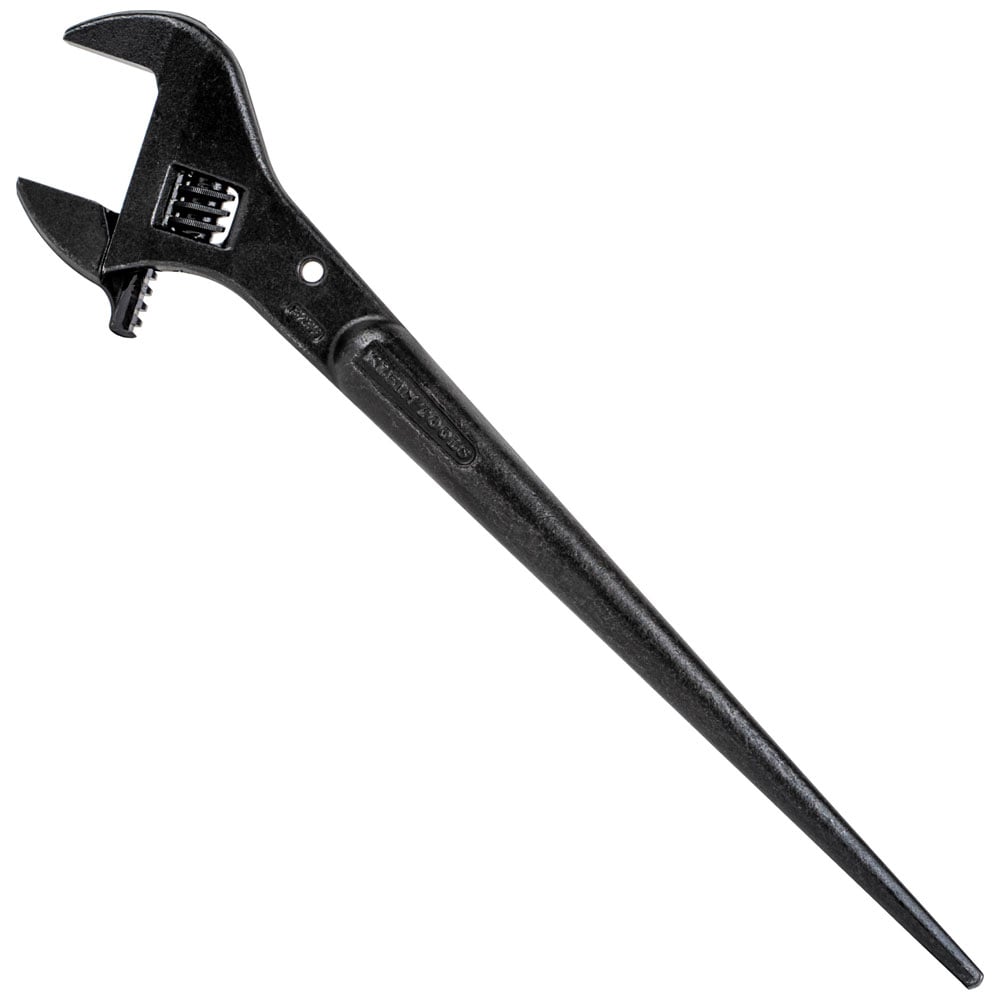 3239 Adjustable Construction Wrench, 1-1/2 in Spud Handle Wrench, Black Oxide, 16 in OAL, Alloy Steel