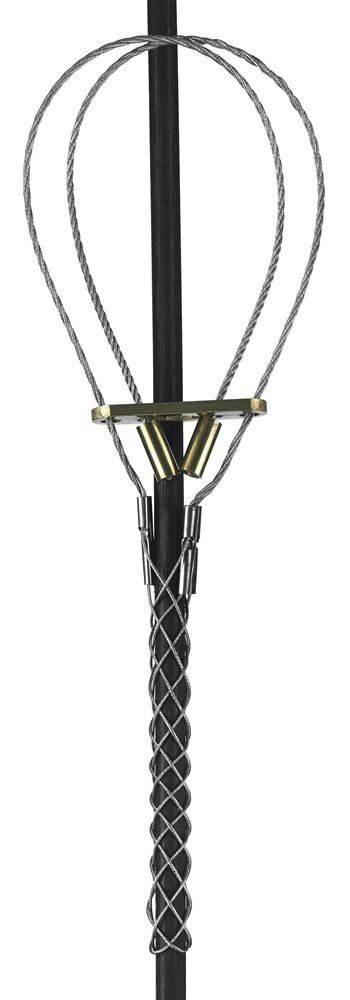073041285 Closed Mesh Universal Eye Wide Range Bus Drop Support Grip, 55 lb Breaking Strength, 0.43 to 0.56 in Cable, Steel, Galvanized