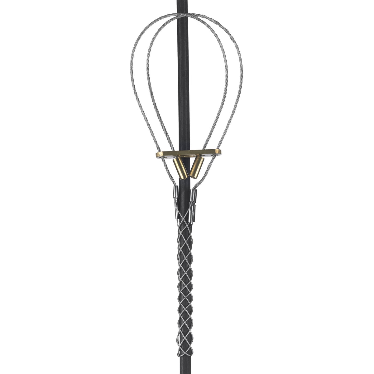 073041288 Closed Mesh Universal Eye Wide Range Bus Drop Support Grip, 140 lb Breaking Strength, 0.85 to 1 in Cable, Steel, Galvanized