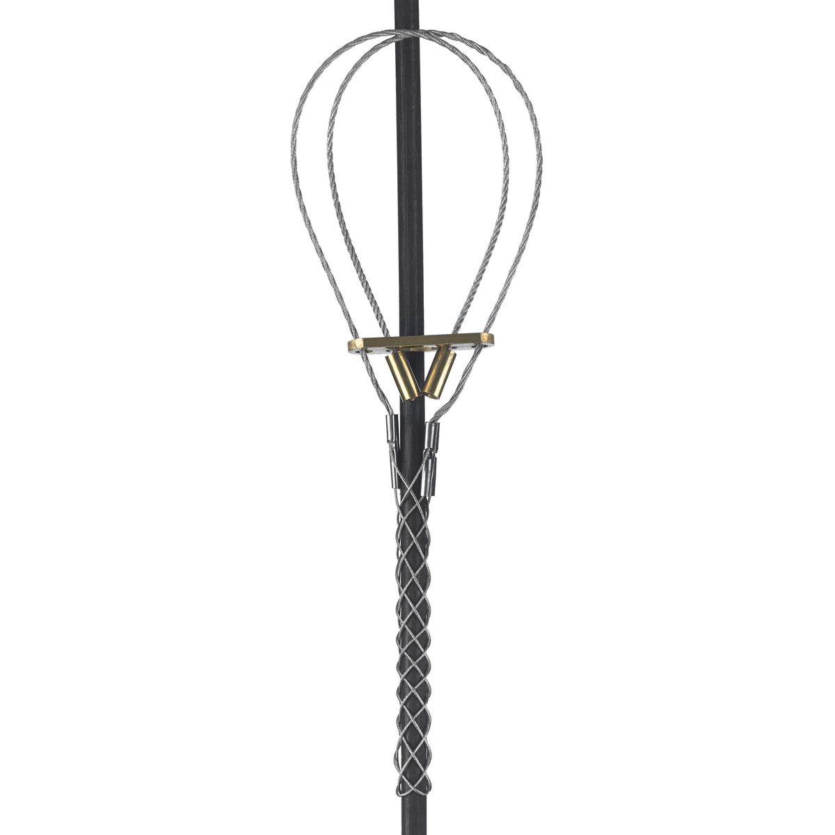 073041289 Closed Mesh Universal Eye Wide Range Bus Drop Support Grip, 1500 lb Breaking Strength, 1 to 1-1/4 in Cable, Steel, Galvanized