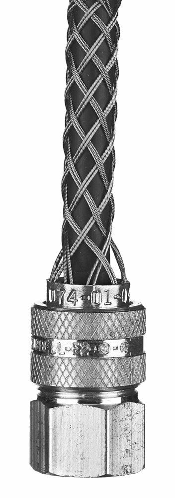 07401053 Form 4 Liquidtight Standard Duty Strain Relief Deluxe Cord Grip, 3/4 in Trade, (1) Conductors, 5/8 to 3/4 in Cable Openings, Aluminum/Stainless Steel