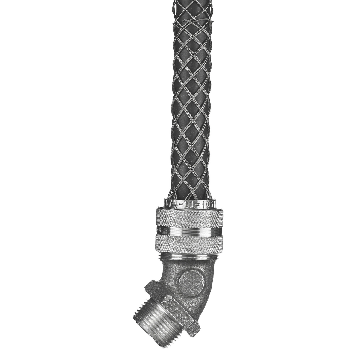 74011051 Form 3 Liquidtight Standard Duty Strain Relief Deluxe Cord Grip With Mesh, 3/4 in Trade, 1 Conductor, 5/8 to 3/4 in Cable Openings, Aluminum/Stainless Steel