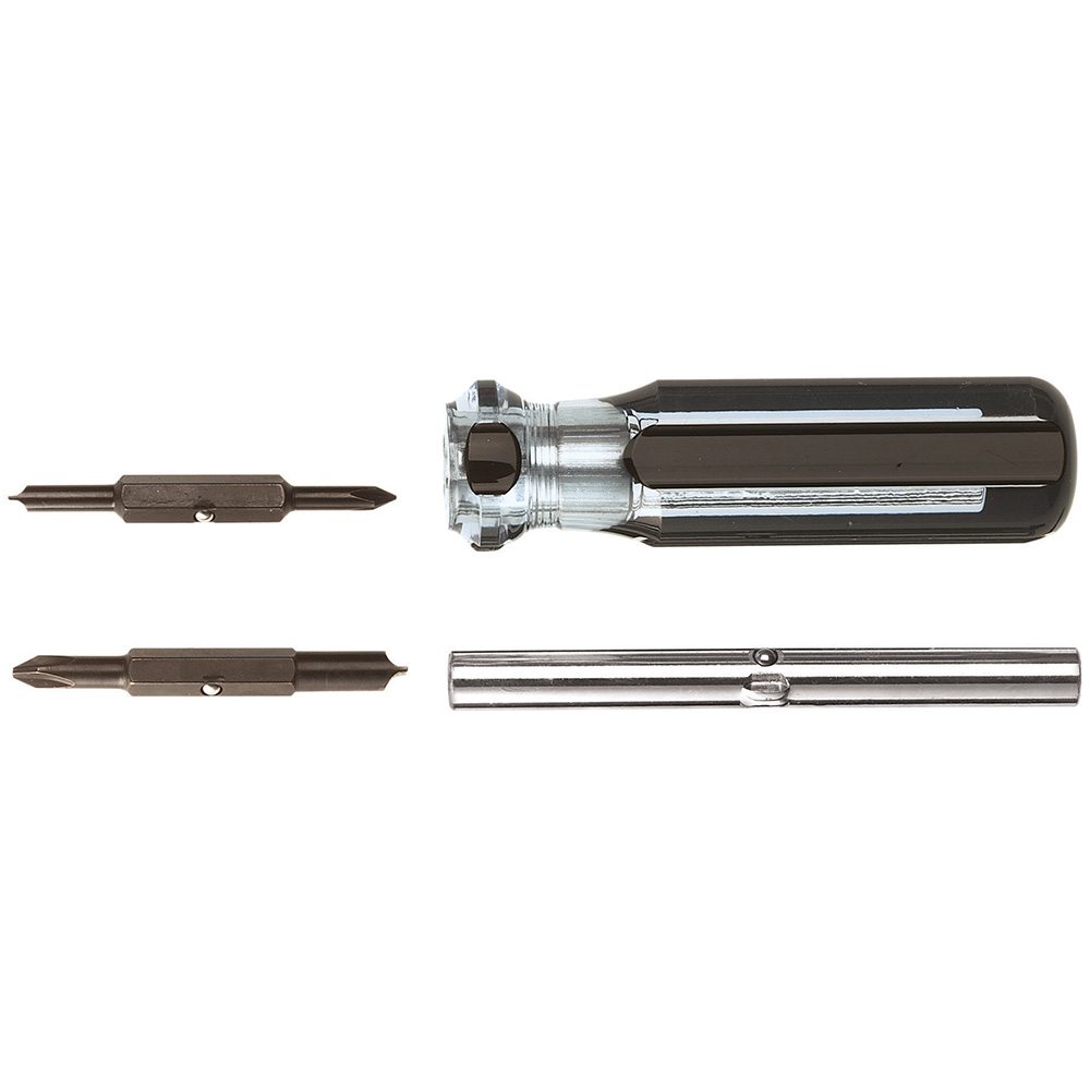 32460 4-in-1 Quick-Change Multi-Bit Screwdriver Set, 4 Pieces, Steel, Polished Chrome
