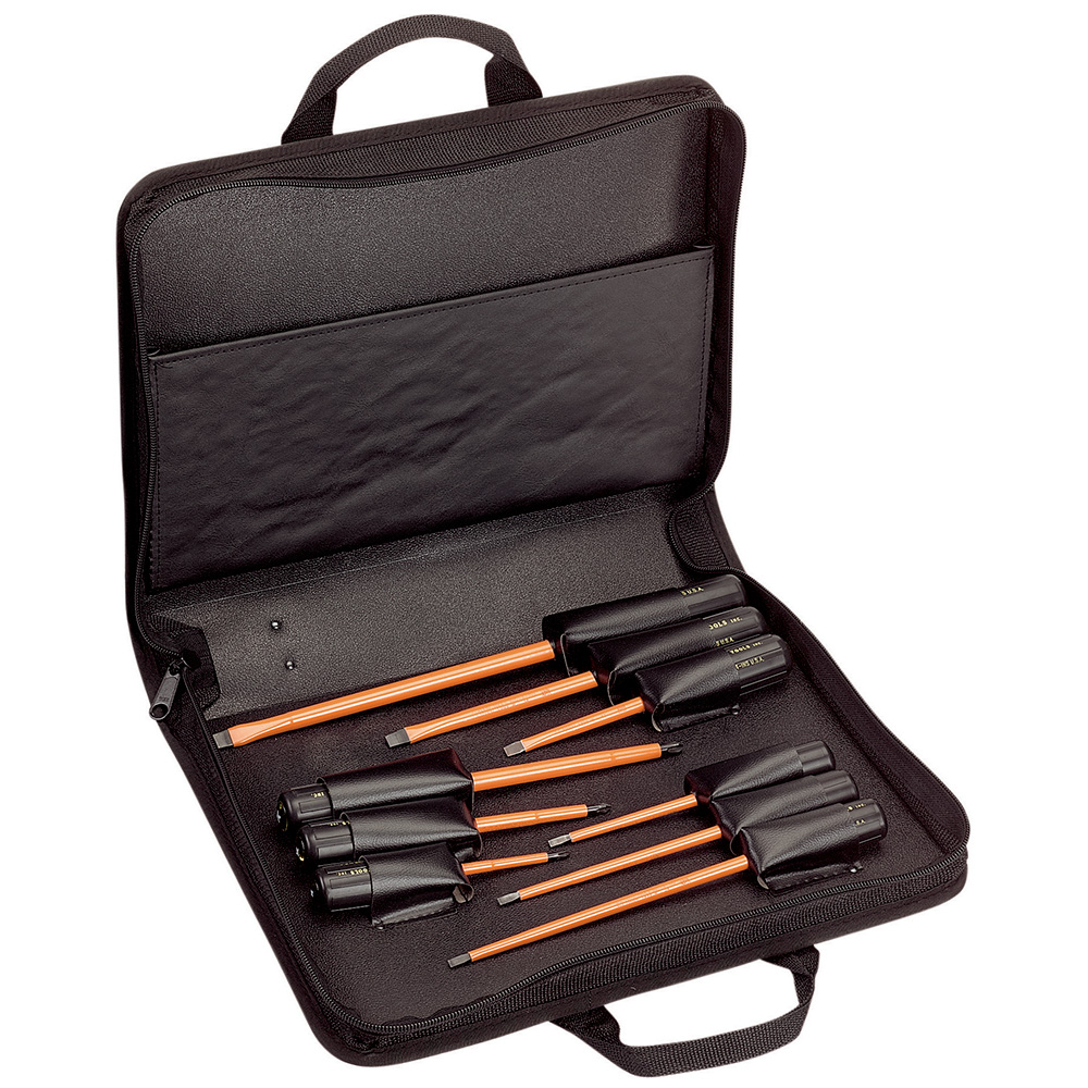 33528 Screwdriver Kit, 9 Pieces, Plastic, Polished Chrome