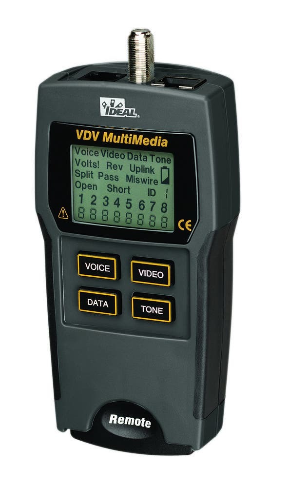 33-856 VDV Multi-Media Cable Tester Kit, Digital LCD Display