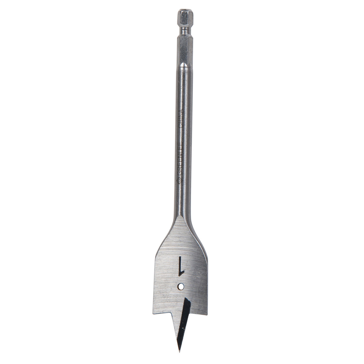 33A-1 Standard Spade Bit With Fixed Pockets, 1 in Dia, 6-1/4 in OAL, 1/4 in Shank