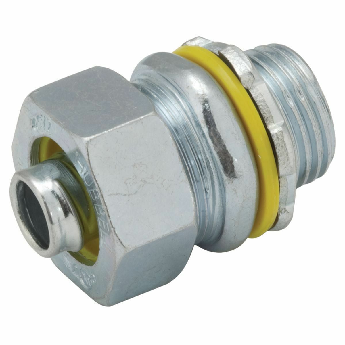 3403 Non-Insulated Straight Conduit Connector, 3/4 in Trade, Malleable Iron/Steel, Electro-Plated Zinc