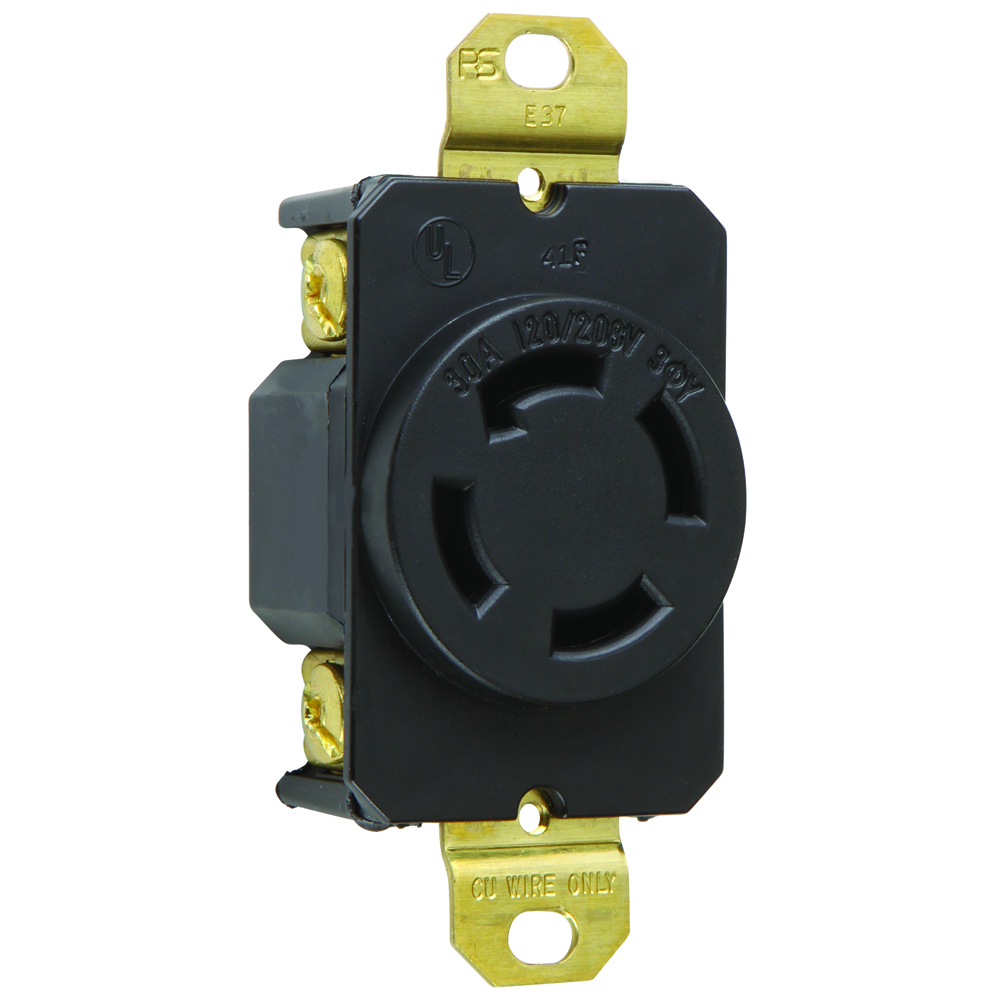 3430 30A Non-NEMA Single Receptacle