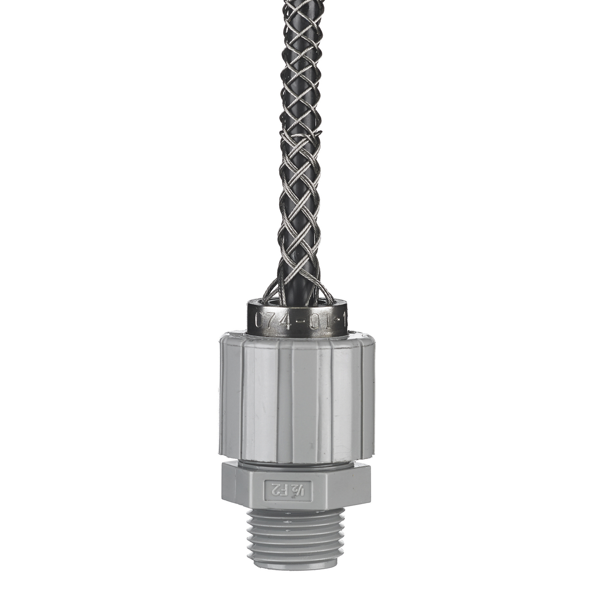 074011344 Deluxe Form 4 Liquidtight Standard Duty Strain Relief Cord Grip, 1 in Trade, (1) Conductors, 1 to 1-1/8 in Cable Openings, Nylon/Stainless Steel
