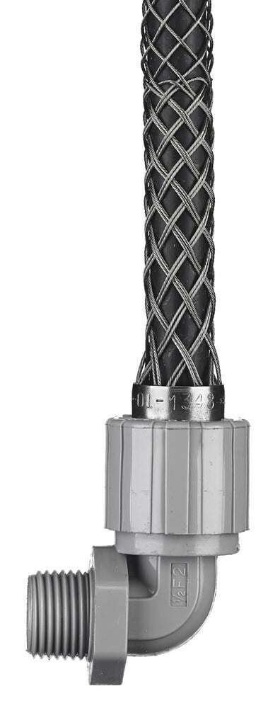 74011350 Form 3 Liquidtight Standard Duty Strain Relief Deluxe Cord Grip With Mesh, 3/4 in Trade, 1 Conductor, 1/2 to 5/8 in Cable Openings, Nylon/Stainless Steel
