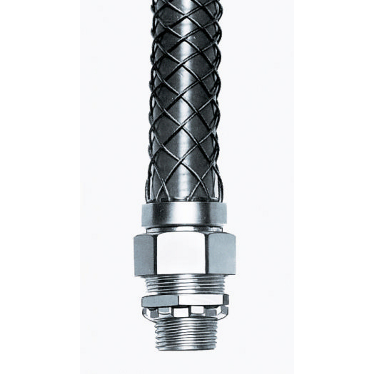 07402002 Straight Male Metallic Liquidtight Connector, 1/2 in Trade, Steel