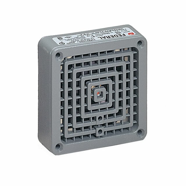 350-012-30 Vibratone Compact Heavy-Duty Electronic Horn, 12 V AC, 0.9 A, 104/94 dB Sound, Indoor/Outdoor, Surface Mount, Gray, ARRA Compliant|BAA Compliant|CSA Certified|cUL Listed|FM Approved|UL Listed