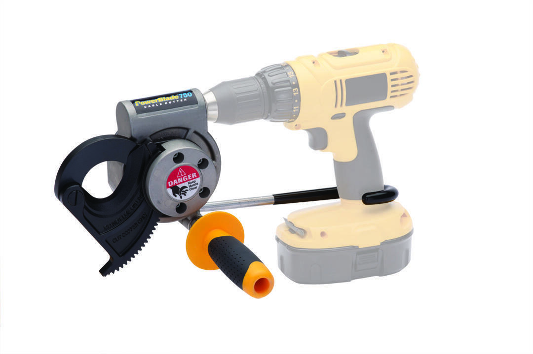 35-078 PowerBlade Drill Powered Cable Cutter, 750 MCM Hard Drawn Copper, Up to 1000 MCM Aluminum Cutting, 12 V DC