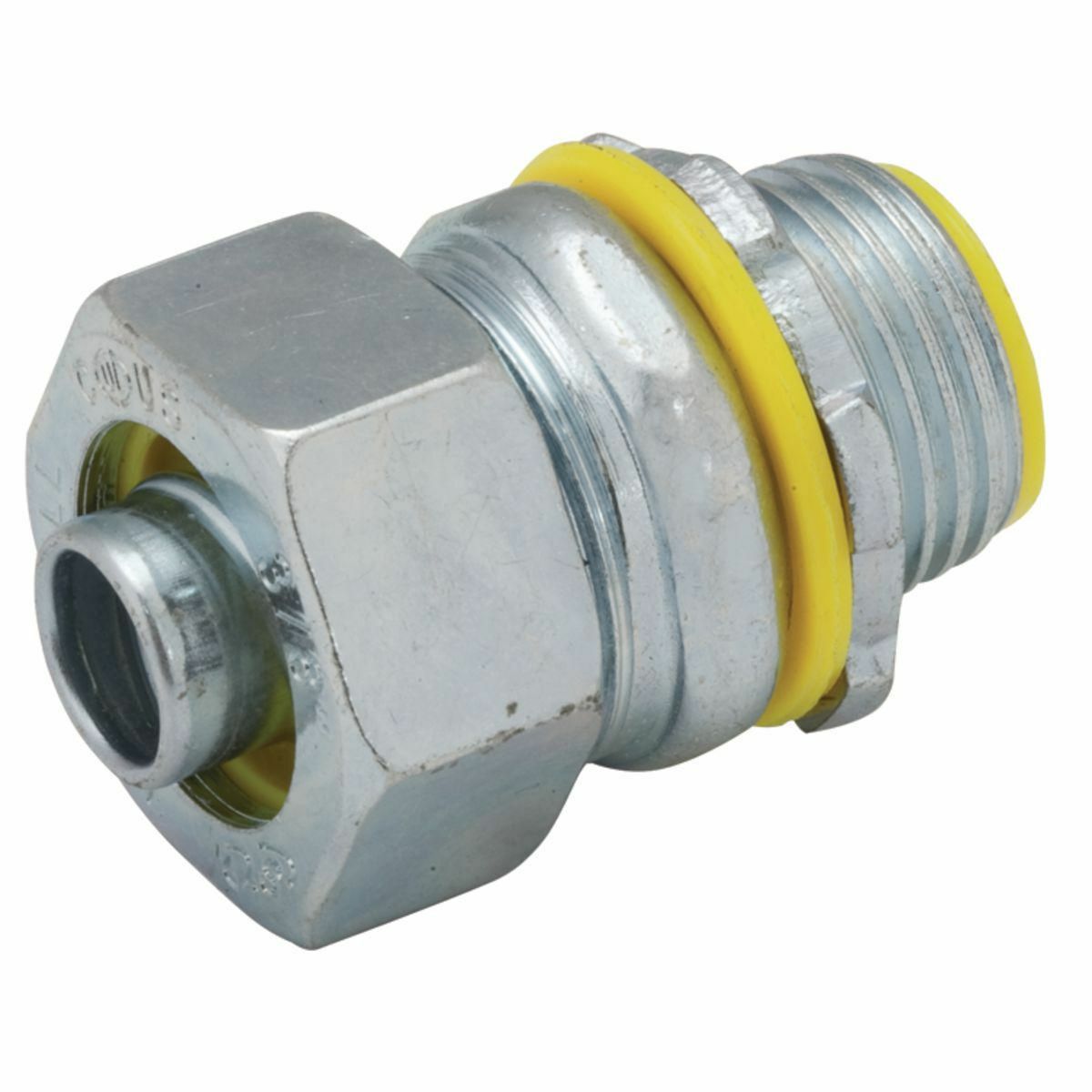 3518 Insulated Straight Conduit Connector, 2 in Trade, Malleable Iron/Steel, Electro-Plated Zinc