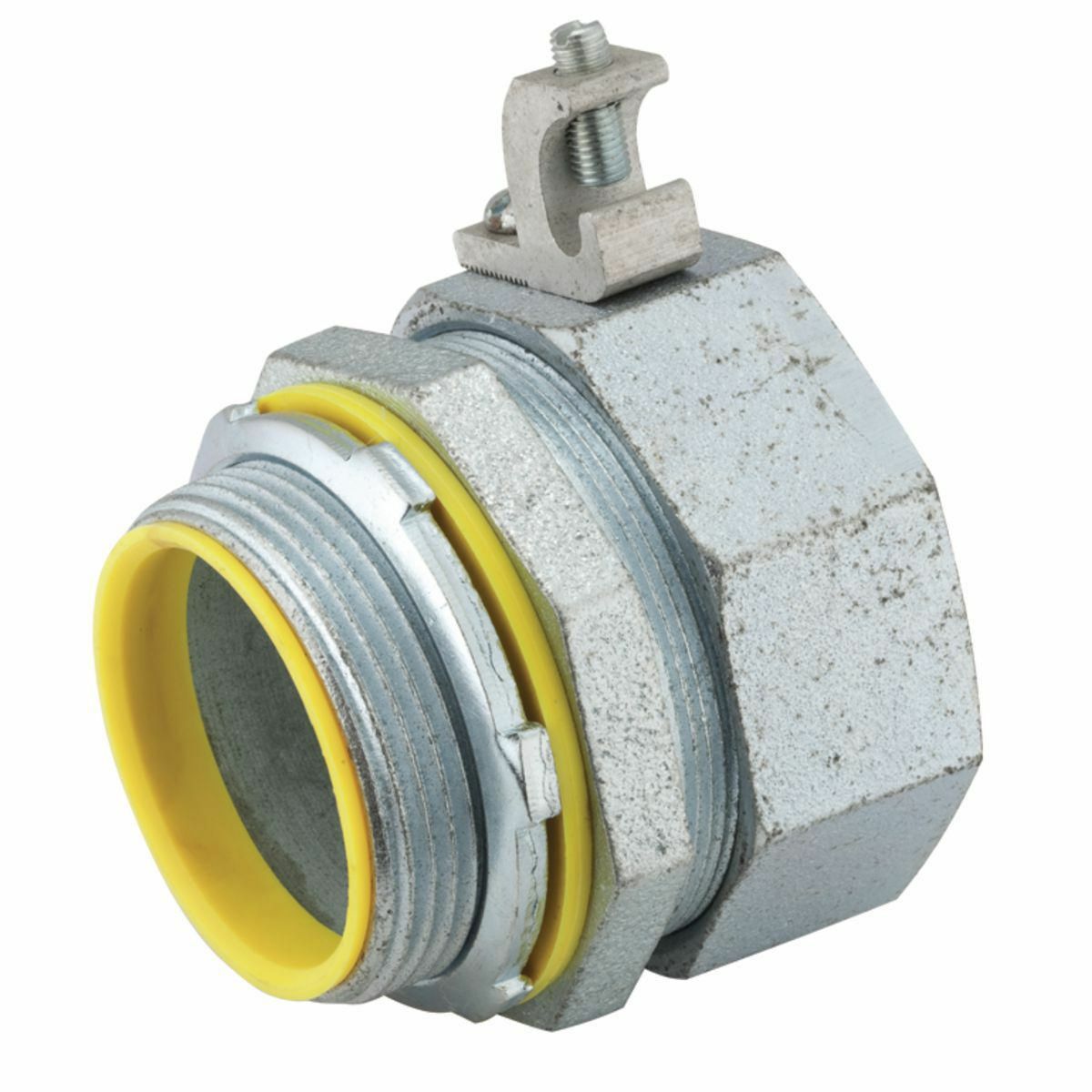 3520-3 Insulated Straight Conduit/Cord Connector With Ground Lug, 2-1/2 in Trade, Malleable Iron/Steel, Electro-Plated Zinc