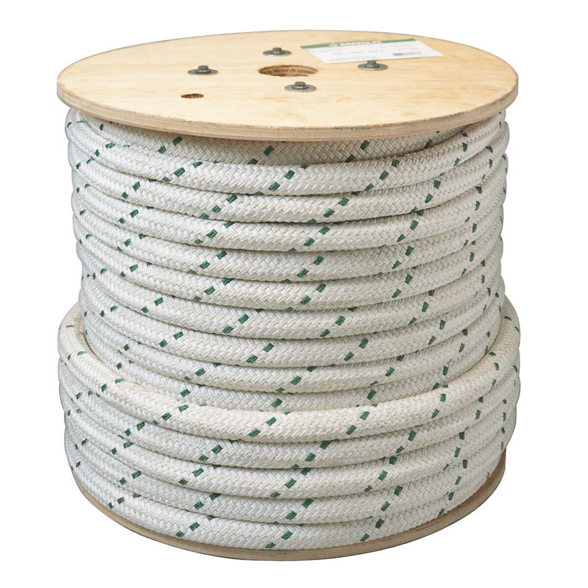 35283G Double Braided/Tracer Composite Pull Rope, 9/16 in OD, 300 ft L, Nylon/Polyester