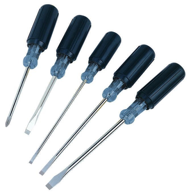 35-297 Screwdriver Set, 5 Pieces, CRV Steel/Rubber