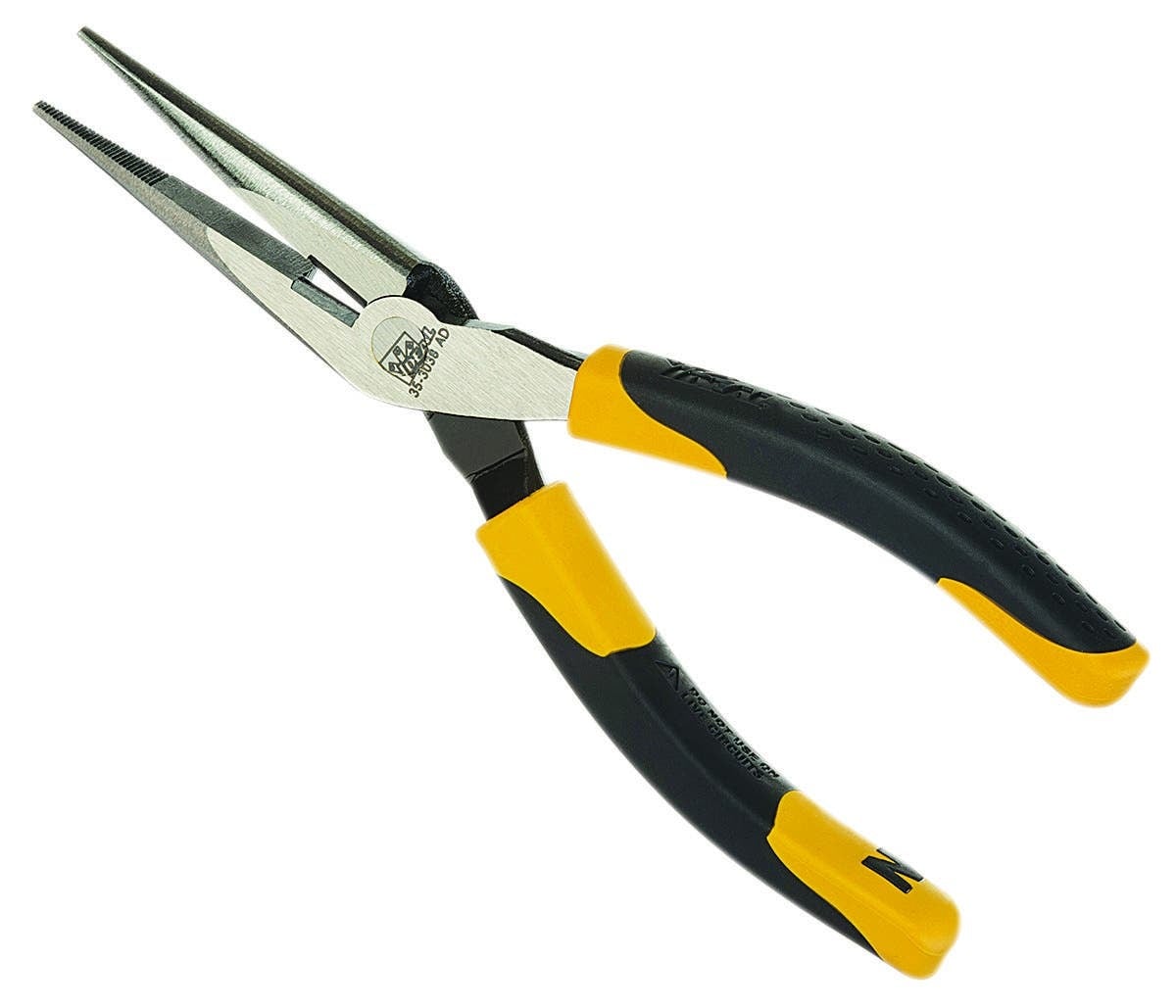 35-3038 LaserEdge Smart-Grip Side Cutter Long Nose Plier With Cutter, Serrated Drop Forged High Carbon Steel Jaw, 8-1/2 in OAL