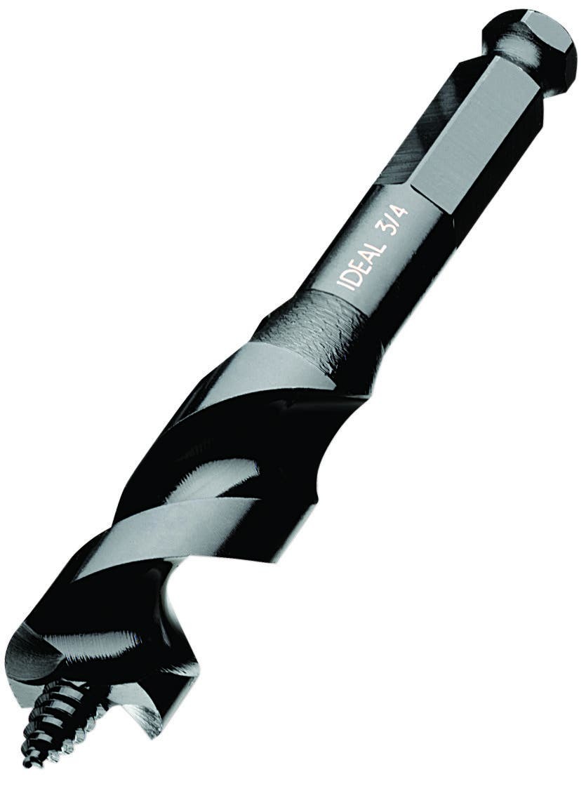 IDEAL, Auger Bit, Mini, Utility, Bit Diameter: 3/4 IN, Shank Diameter: 7/16 IN, Overall Length: 4-3/4 IN, Twist Length: 2-1/2 IN