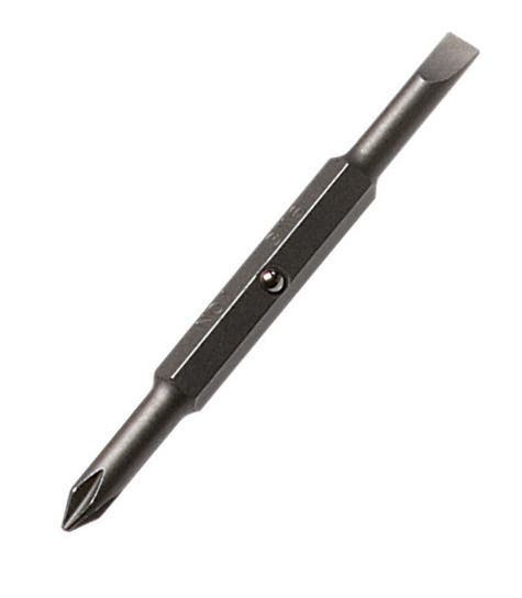 35-911 Screwdriver Bit, #2, 1/4 in Phillips/Slotted Point, Steel