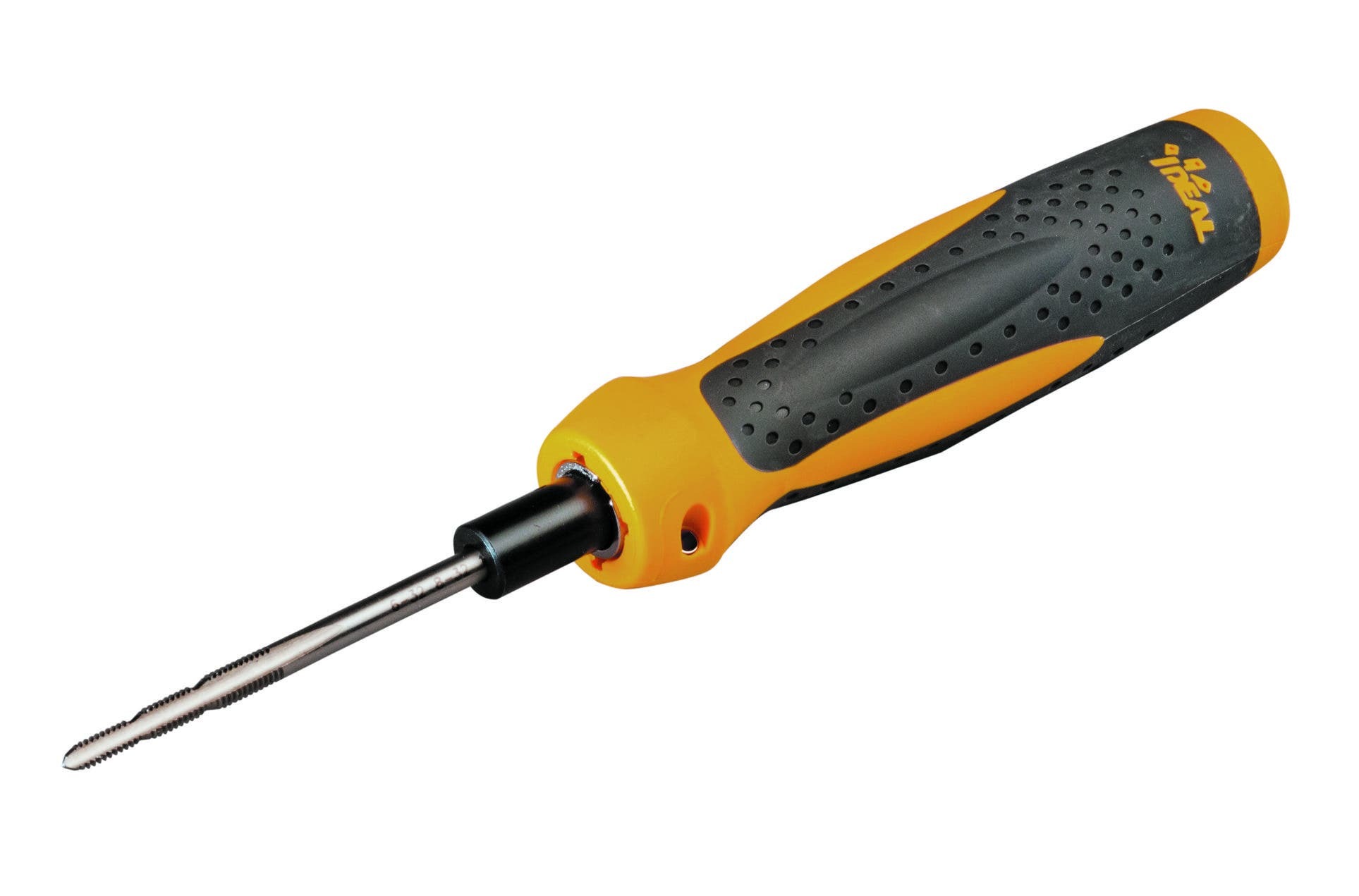 IDEAL, Tapping Tool, Twist-A-Nut, 6-In-1, Size: 10-24, 12-24, And 1/4-20, Thread Type: Burred, Material: High-Carbon