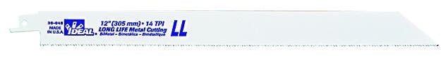 36-044 Long-Life Shatterproof Straight Reciprocating Blade, 8 in L x 3/4 in W, 18, Bi-Metal Body