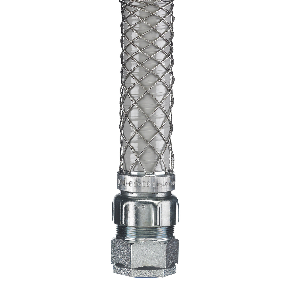 07406079 Non-Insulated Straight Female Metallic Liquidtight Connector, 1/2 in Trade, Steel