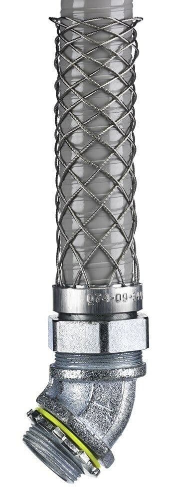 074093443 Non-Insulated Male Metallic Liquidtight Connector, 3/4 in Trade, Steel