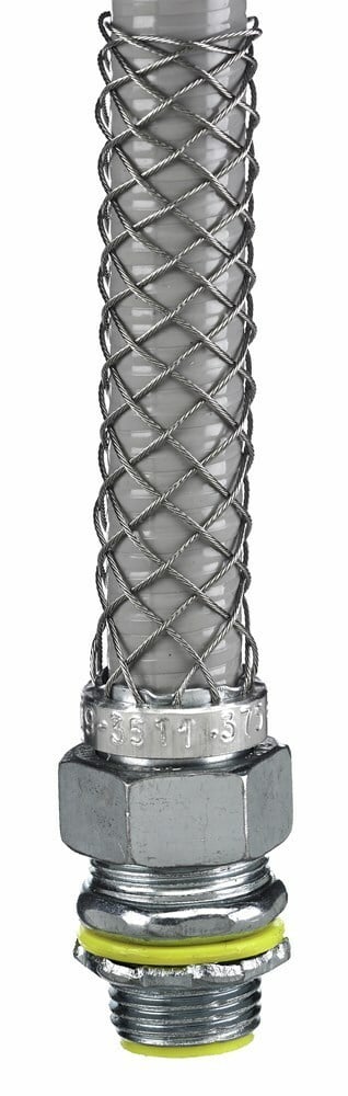 074093518 Insulated Straight Male Metallic Liquidtight Connector, 2 in Trade, 8 in Cable Openings, Steel, Zinc Plated