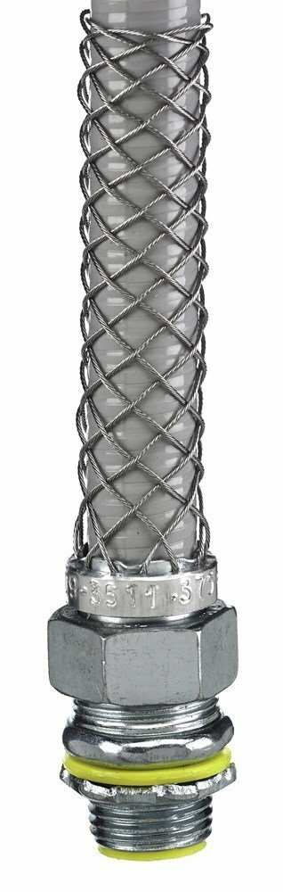 074093520 Insulated Straight Male Metallic Liquidtight Connector, 2-1/2 in Trade, Steel