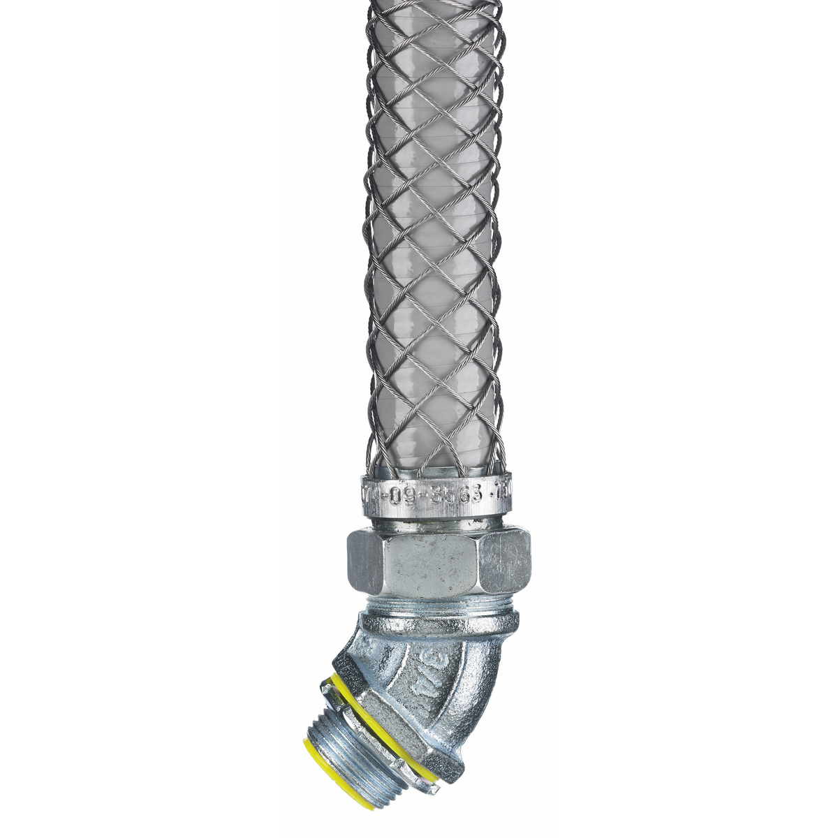 074093566 Insulated Male Metallic Liquidtight Connector, 1-1/2 in Trade, 6-3/4 in Cable Openings, Steel, Zinc Plated