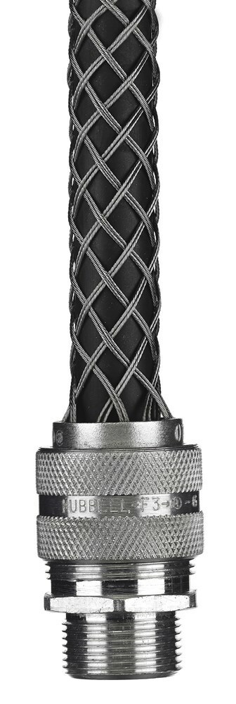 074PG29021 Form 4 Standard Deluxe Cord Grip, PG29 Trade, (1) Conductors, 5/8 to 3/4 in Cable Openings, Aluminum/Stainless Steel