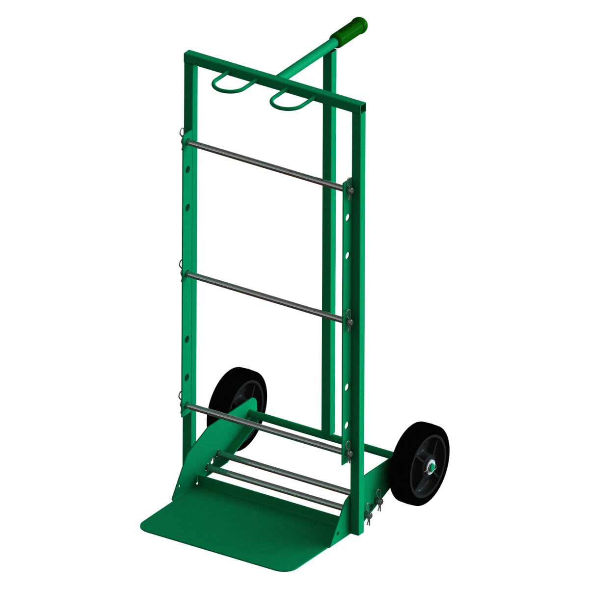 38733 Hand Truck Wire Cart, 22-1/2 in L x 24 in W x 46 in H, Green